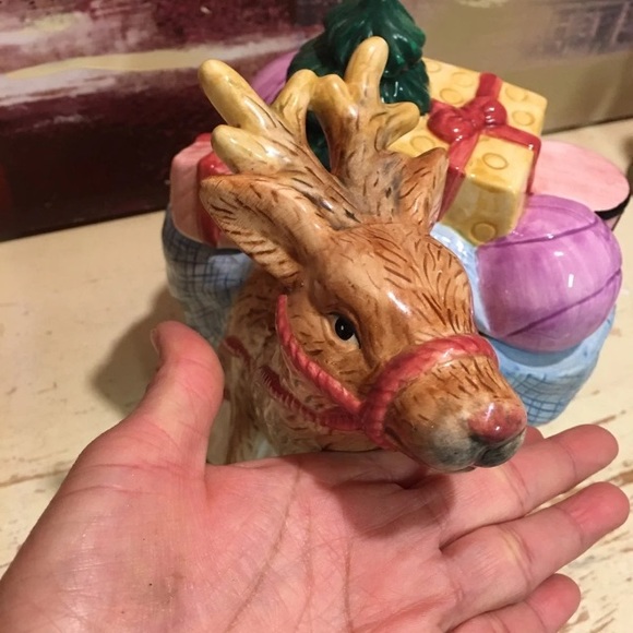 VINTAGE Reindeer Cookie Jar - Picture 6 of 12